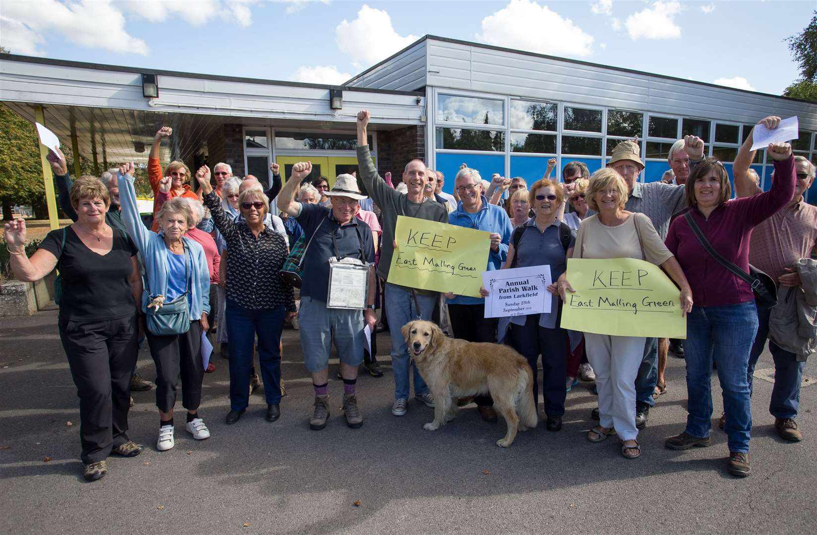 The planning application has attracted much opposition over the years, including this walk in 2016 Picture: Grant Melton