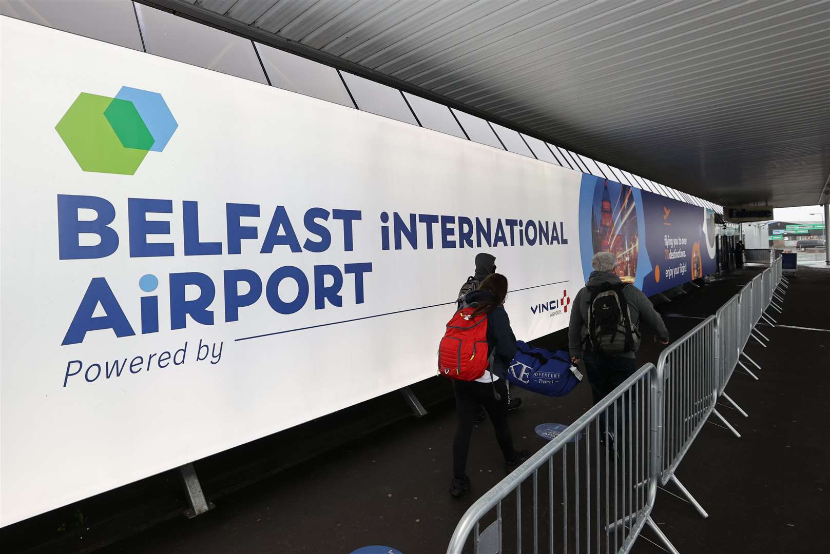 Travellers arriving at Belfast International Airport (Liam McBurney/PA)