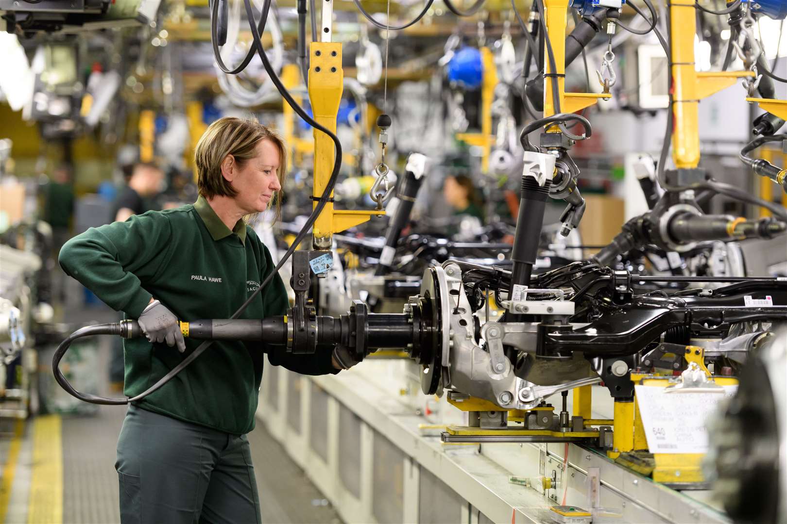 Jaguar Land Rover’s Castle Bromwich factory line (Jaguar Land Rover/PA)