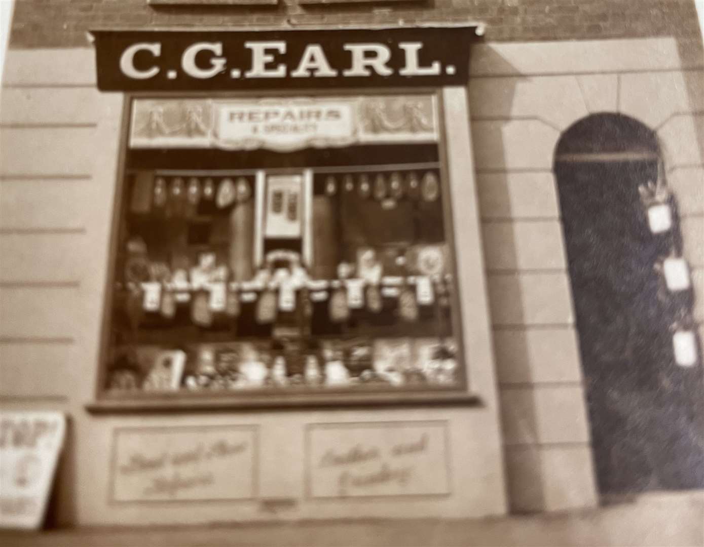 A picture showing the shop more than 70 years ago, before it became C.G. Earl 'and Son'