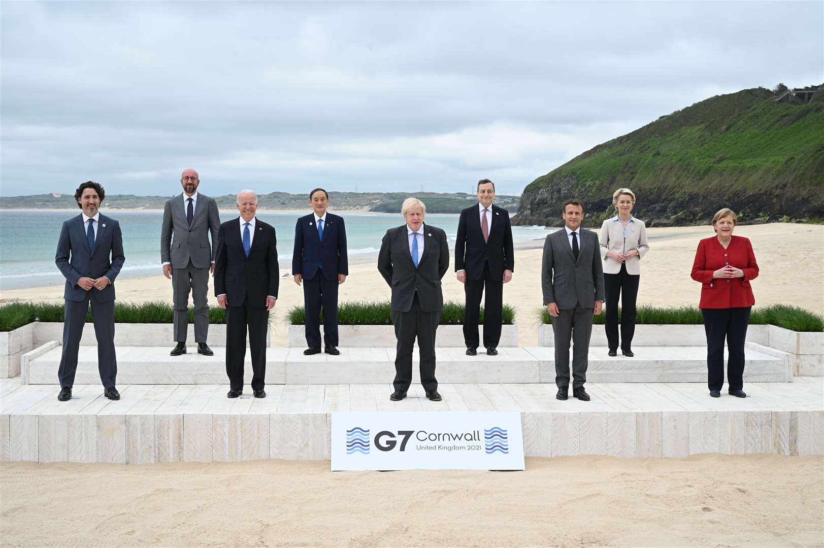 The G7 leaders in Cornwall (Leon Neal/PA)