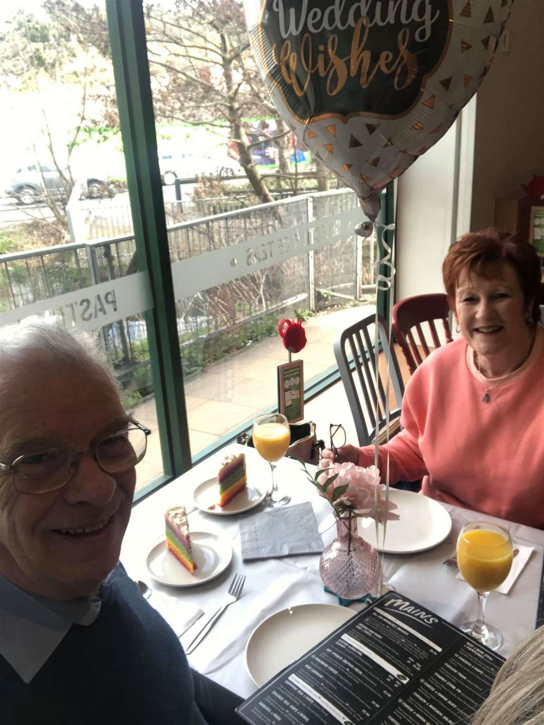 Franck and Pam at their surprise lunch at Morrisons. Picture by Sam Kitts