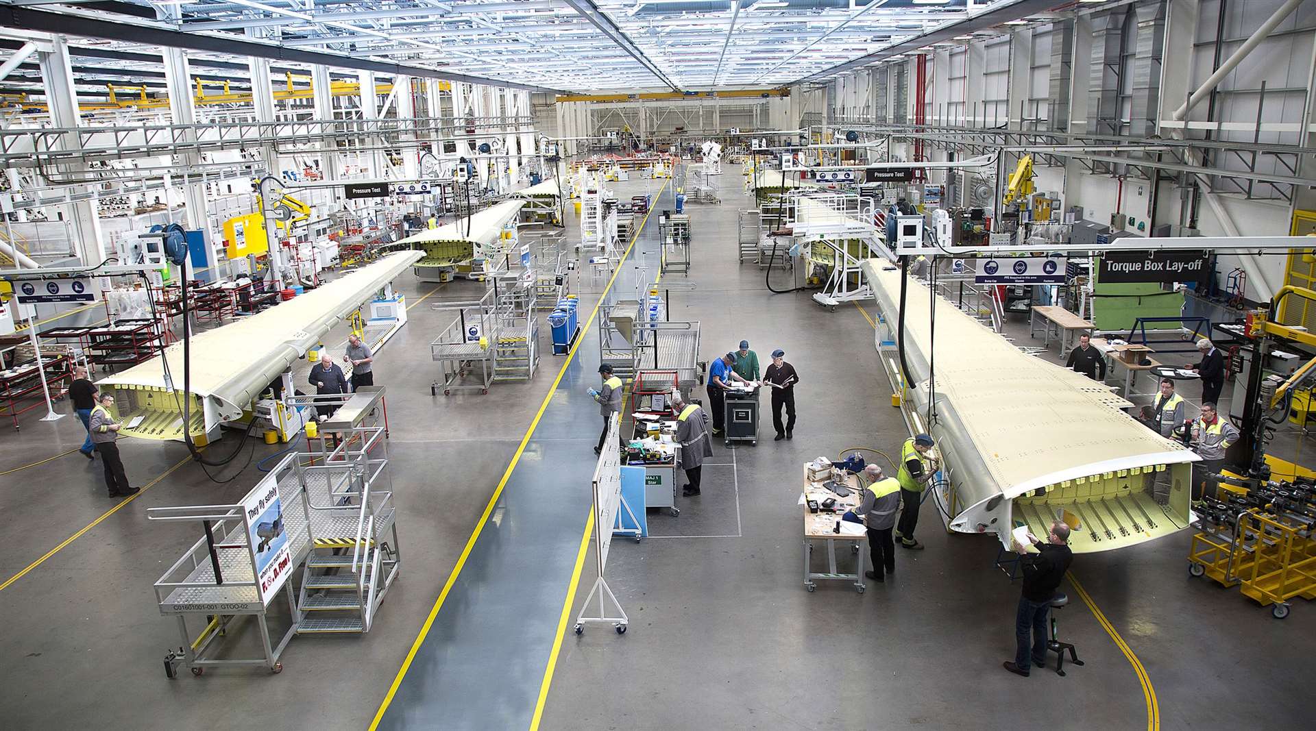 Workers at Spirit AeroSystems in Belfast (Leo Murray/Ministry of Defence/Crown Copyright/PA)