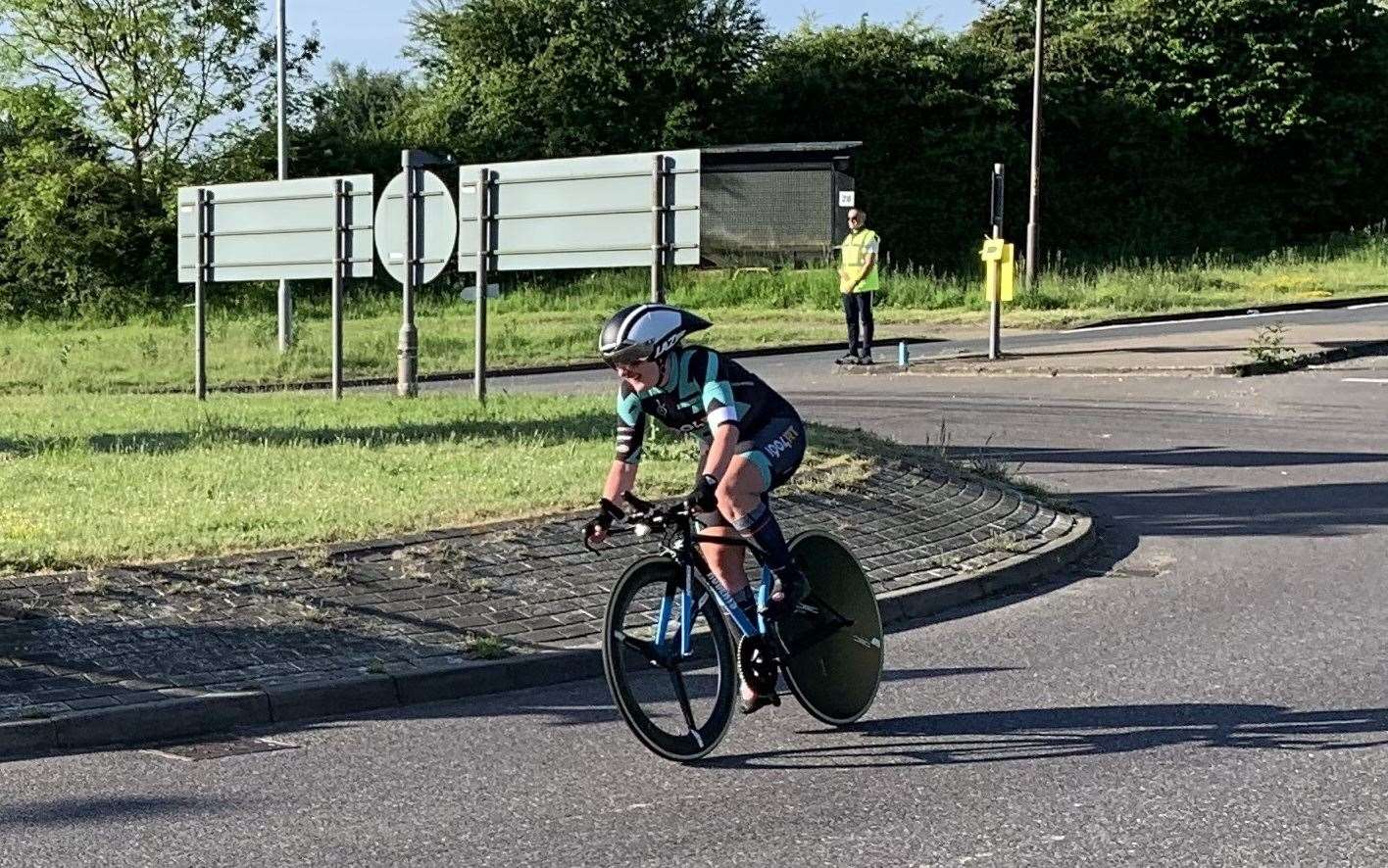 Pip Jenkins at the Medway Velo Open 25 mile time trial