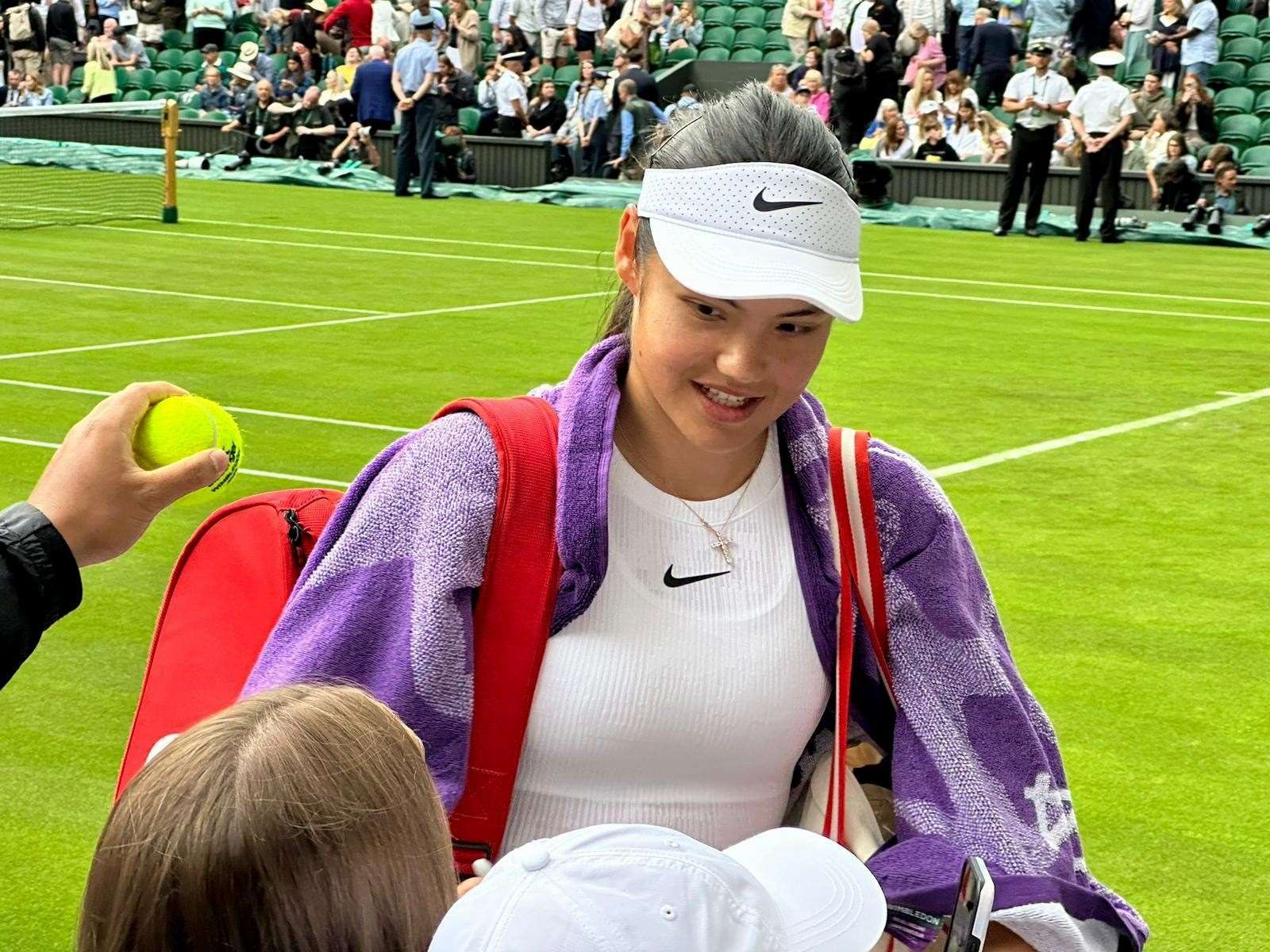 Emma Raducanu at Wimbledon. Picture: SWNS