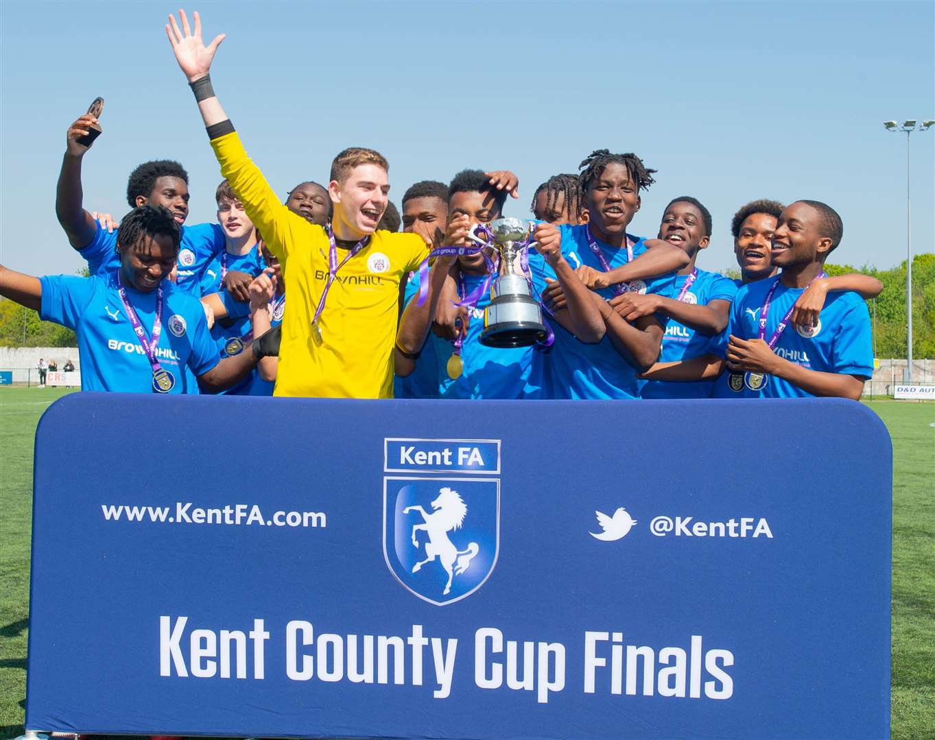 Kent Merit Under-16 boys cup final winners Bromley. Picture: PSP Images