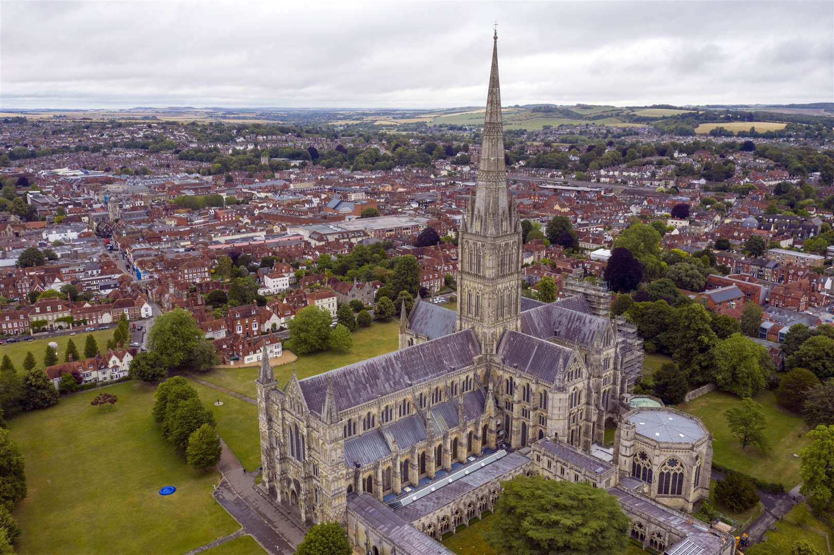 A aerial view of Salisbury, Wiltshire (Steve Parsons/PA)