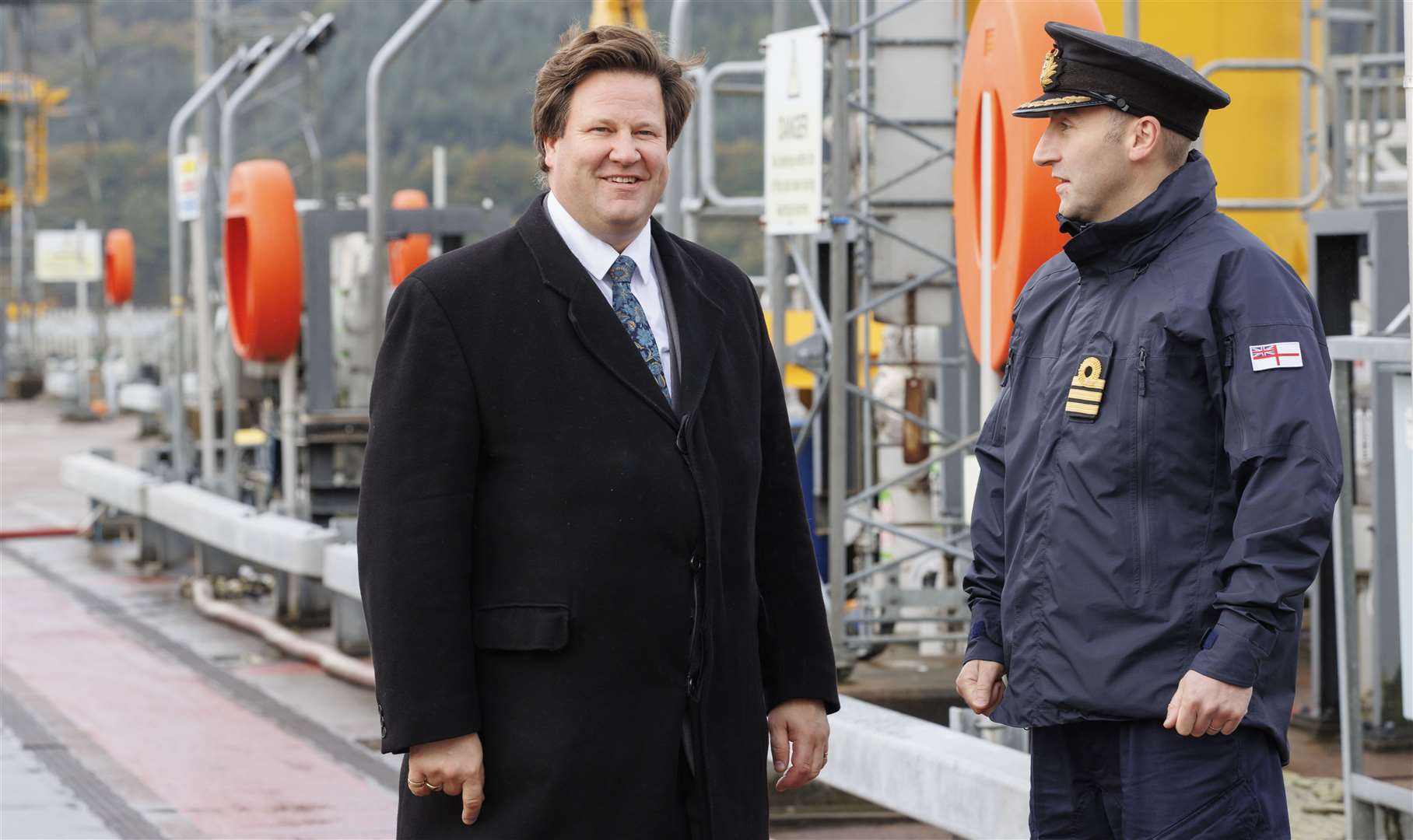 Mr Shelbrooke, left, was on his first visit to Scotland since being appointed to his role (Steve Welsh/PA)