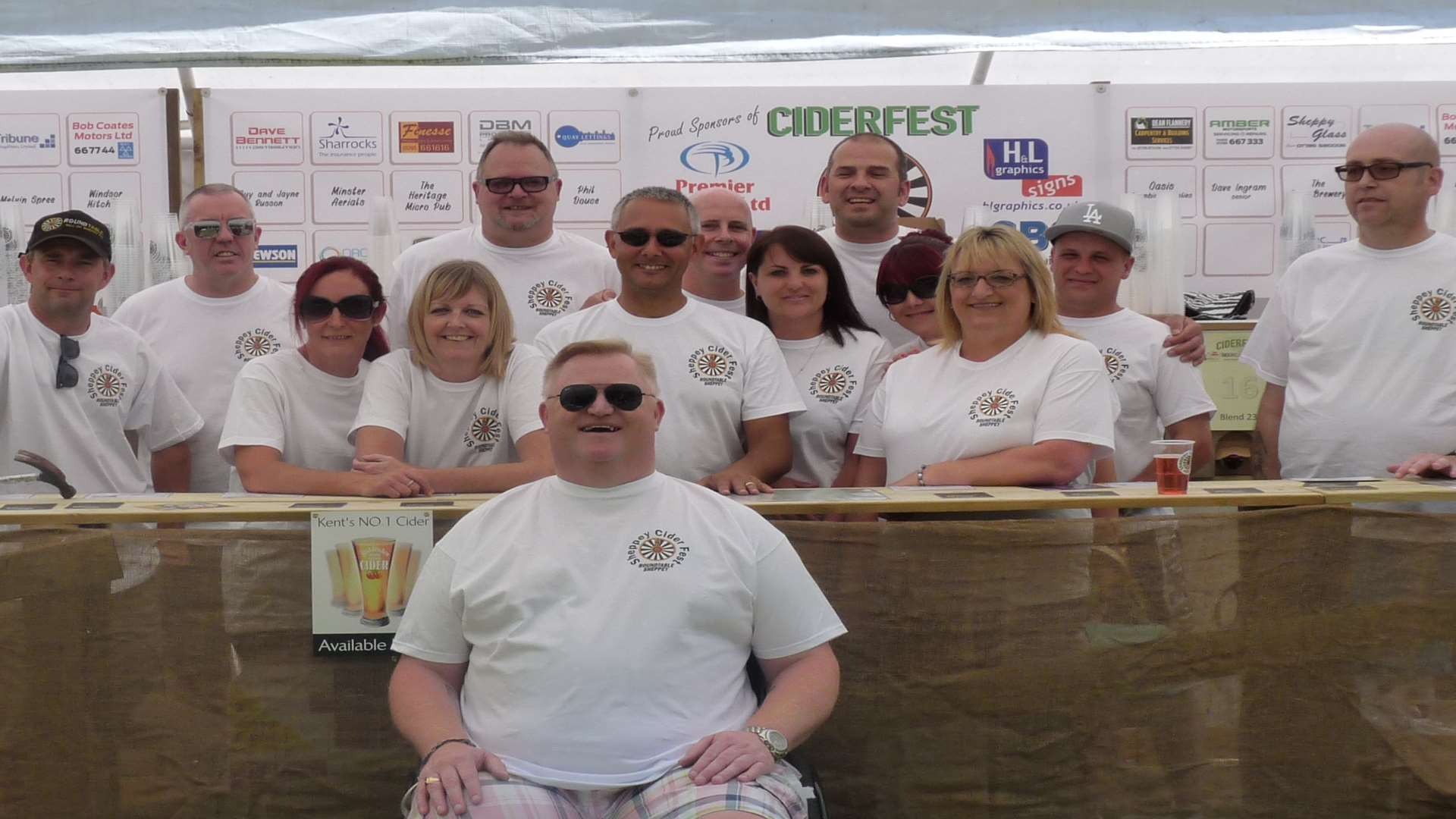 Organisers at the Isle of Sheppey Round Table's first cider festival at the Rose Inn, Queenborough