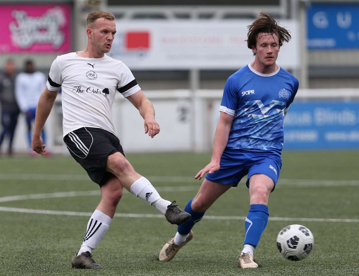 AFC Wilgar on the ball against The Warren in the DFDS Kent Sunday Junior Trophy Final. Picture: PSP Images