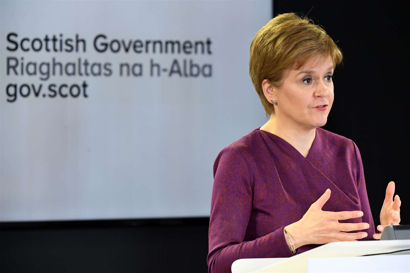 Nicola Sturgeon conducted daily briefings throughout much of the Covid pandemic (Andy Buchanan/PA)