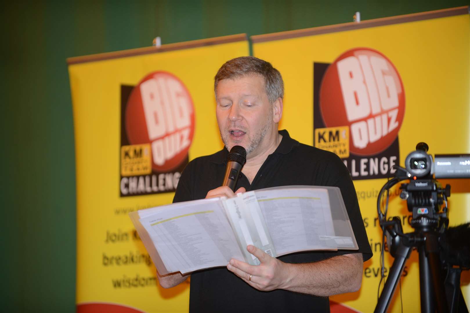 Quizmaster Simon Dolby in action at the Ashford Big Quiz