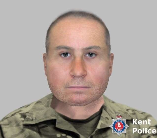 Police have released this computer generated image of a man who exposed himself on the Darenth Valley Path, on November 4.