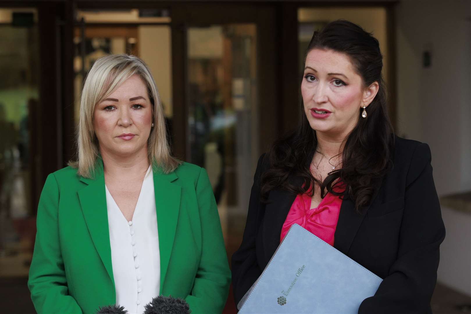 (left to right) File pic of First Minister Michelle O’Neill and Deputy First Minister Emma Little-Pengelly. (Liam McBurney/PA)