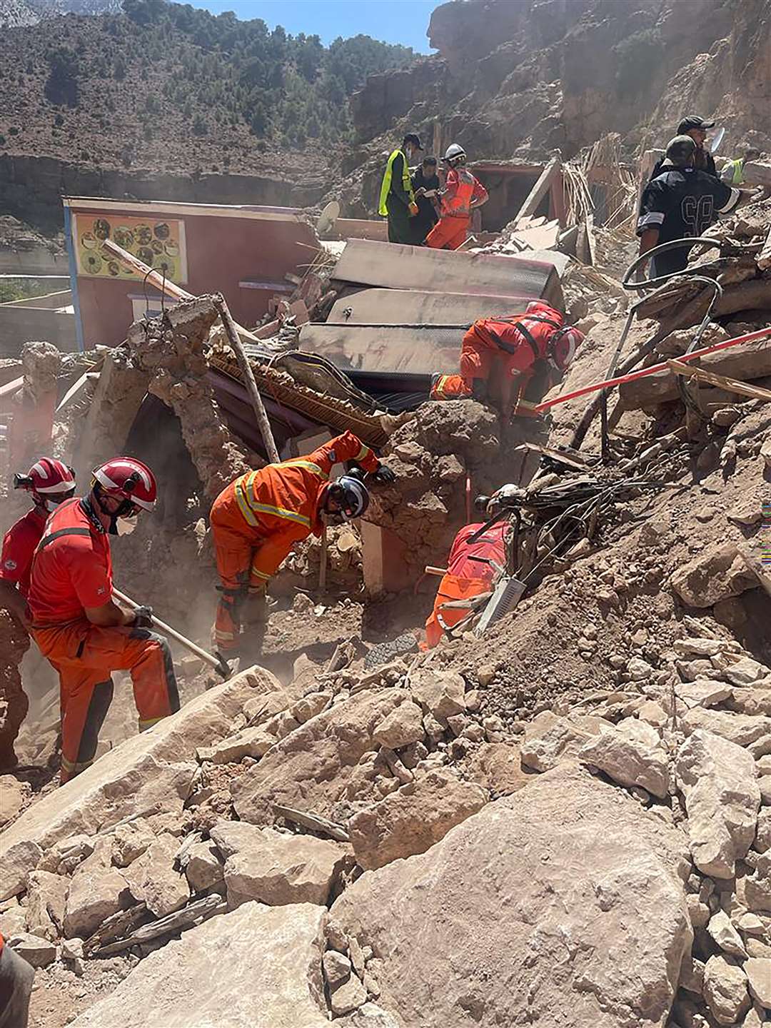 UK rescuers search for earthquake survivors in the High Atlas Mountains (Foreign, Commonwealth & Development Office/PA)