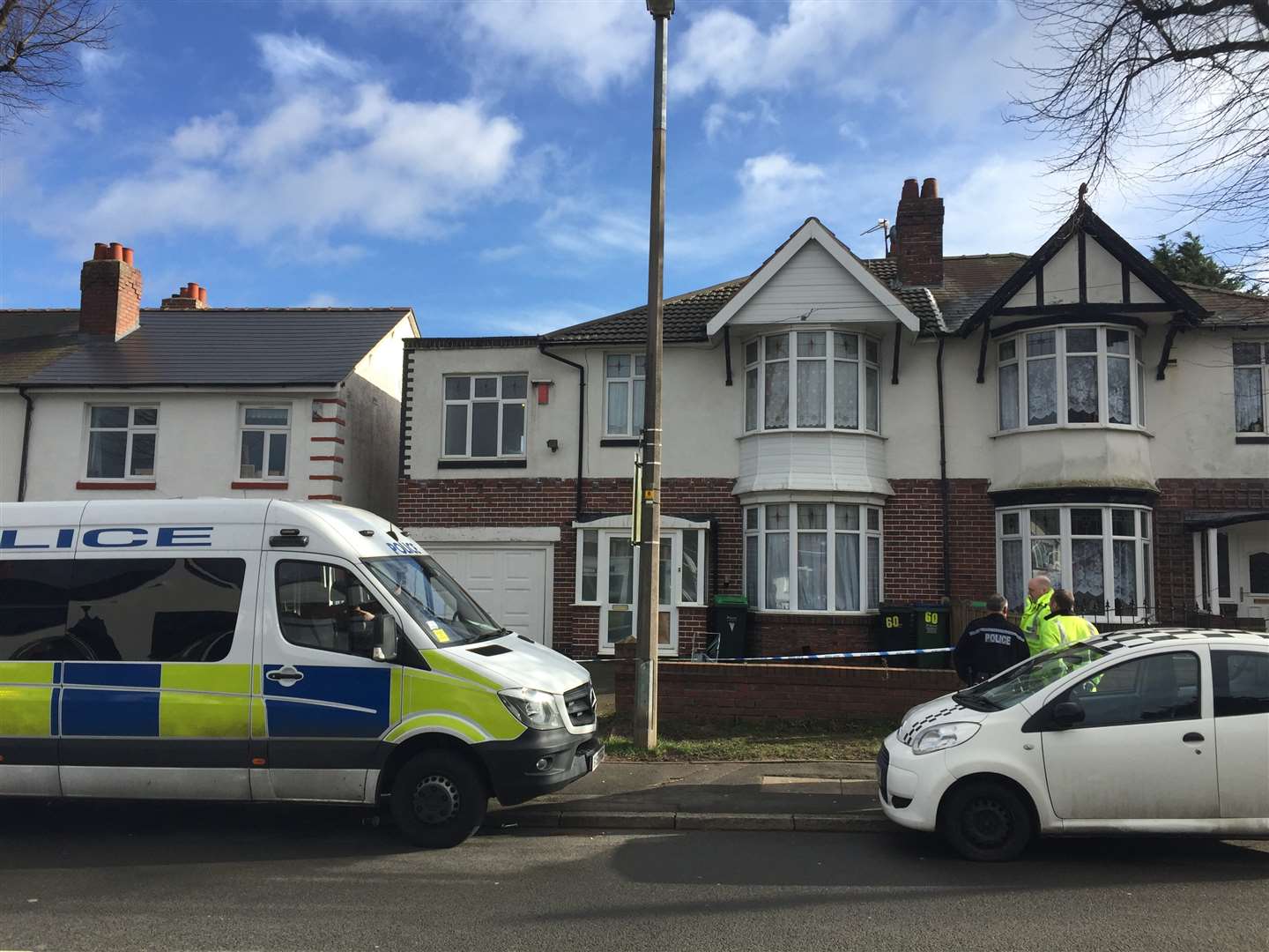The house in Moat Road, Oldbury, where the couple were found (Richard Vernalls/PA)