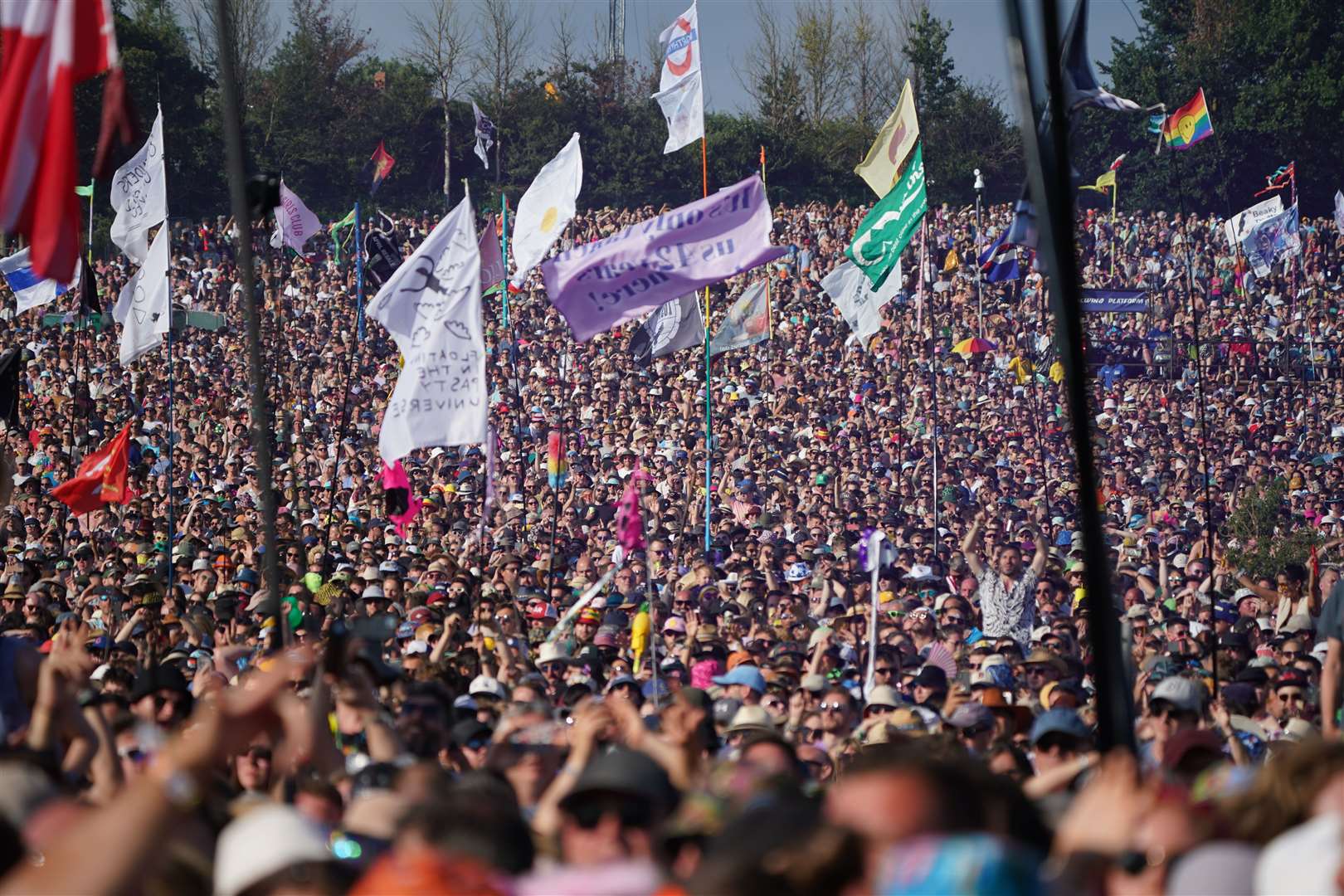 Crowds watch the Foo Fighters surprise set on Friday (Yui Mok/PA)