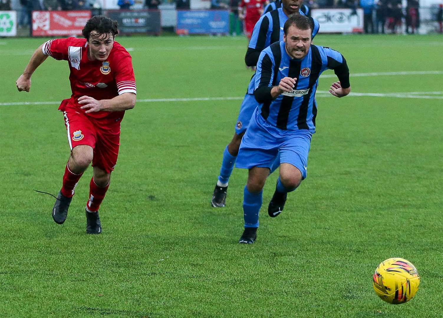 Action at The Belmont. Picture: Les Biggs