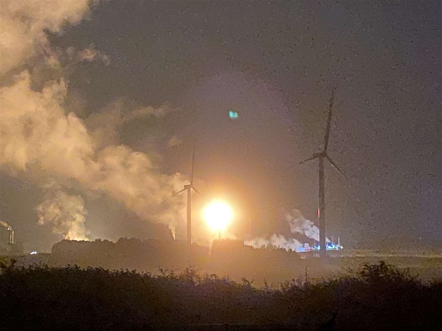 Previous flaring at the Mossmorran chemical plant in Fife (Emma O’Neill/PA)