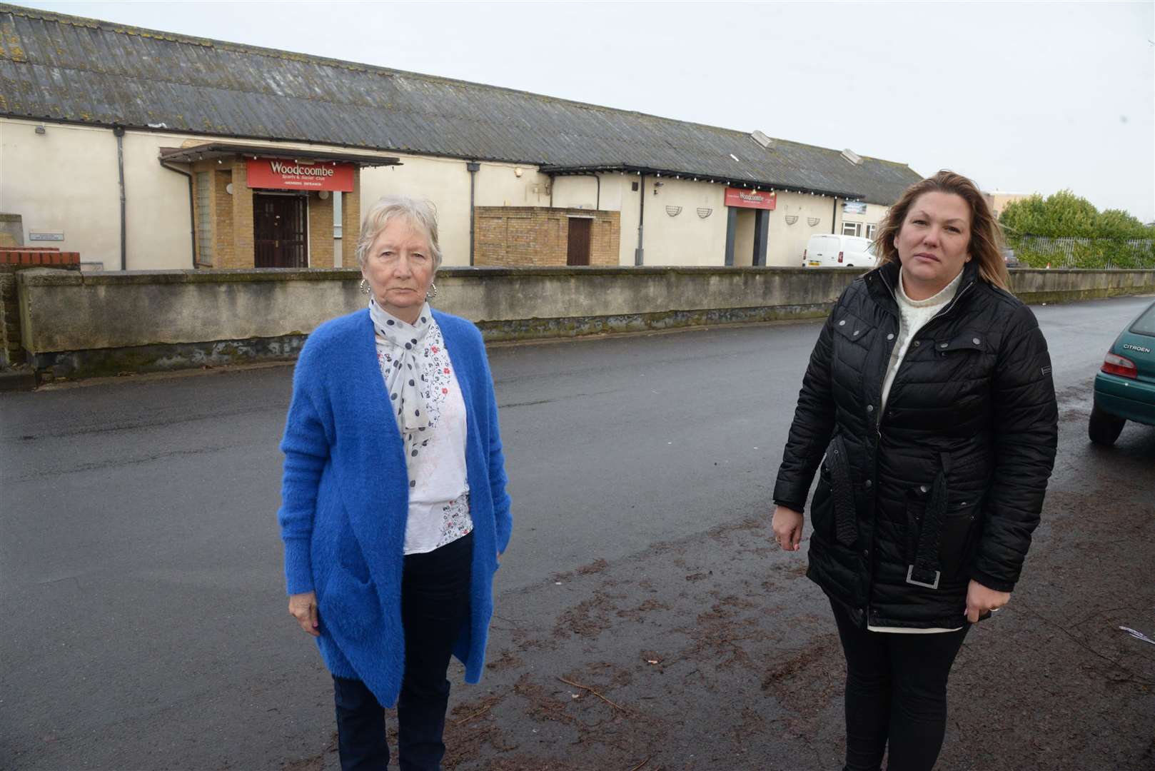 Marie Rutherford and fellow resident Lisa East of Church Road are unhappy about plans to build houses on the tennis court at the Woodcoombe Sports and Social Club. Picture: Chris Davey