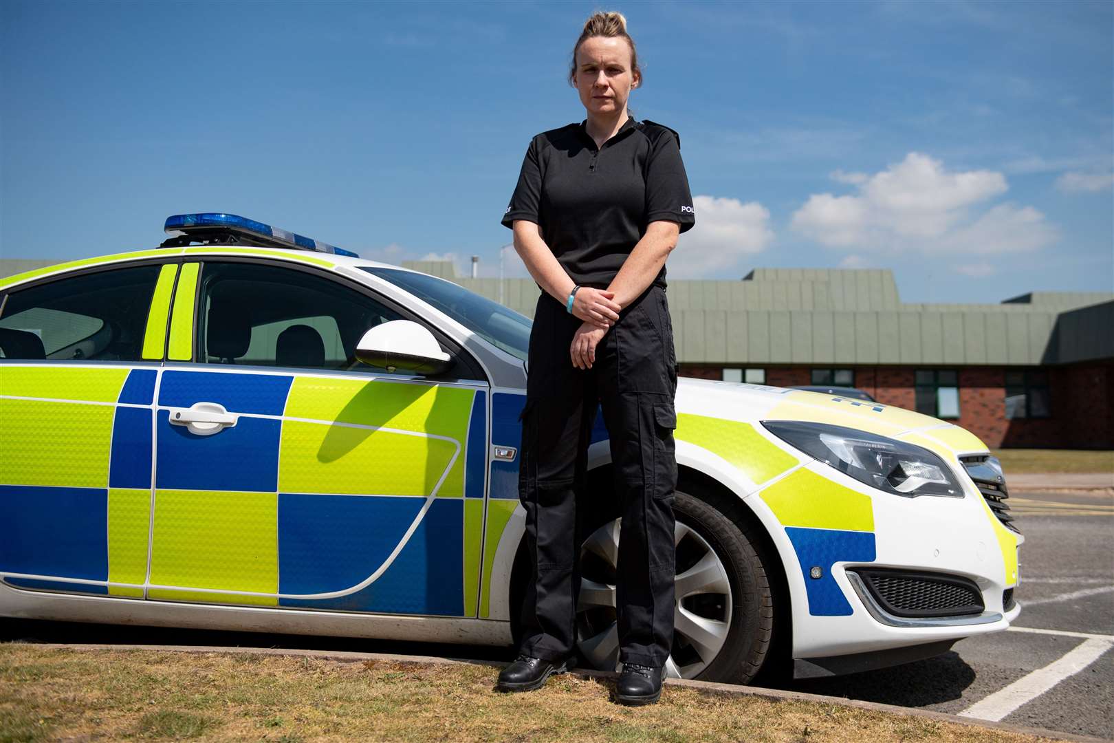 New police recruit Verity Steele outside Staffordshire Police HQ (Jacob King/PA)