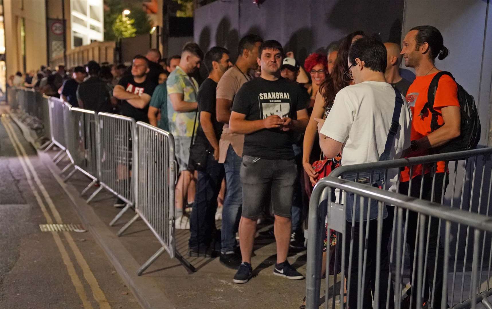 People queue up for the Egg nightclub in London as restrictions were lifted (Jonathan Brady/PA)