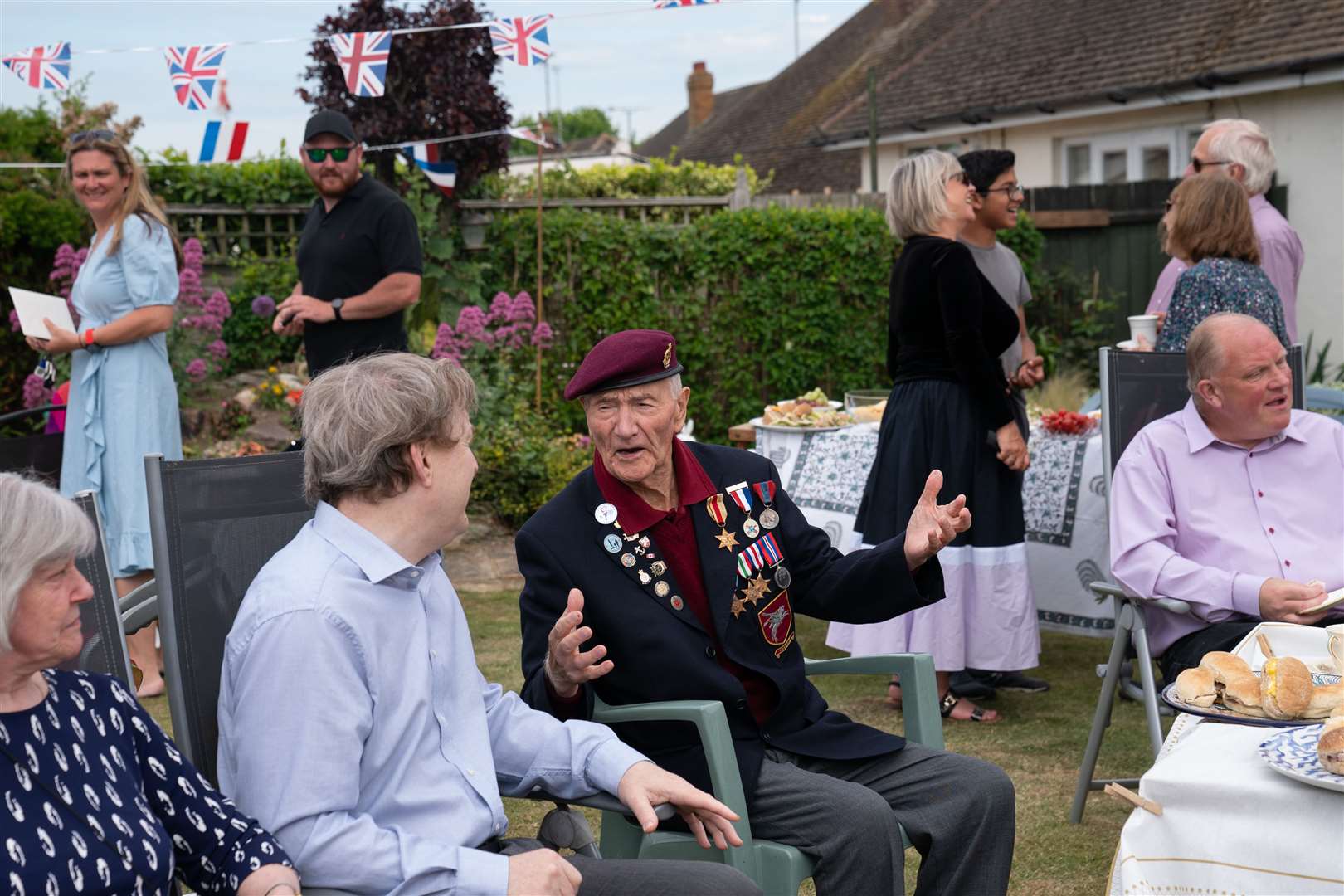 WWII veteran Alec Hall celebrating his 100th birthday (Joe Giddens/PA)