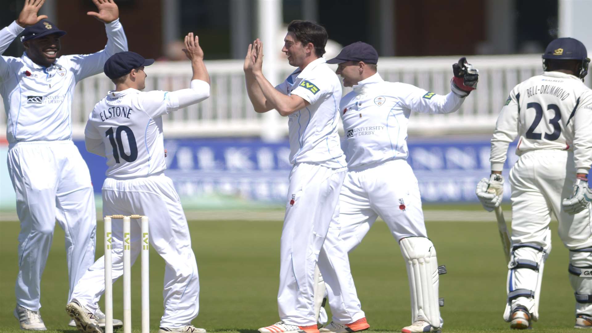 Daniel Bell Drummond dismissed for two in Kent's first innings against Derbyshire Picture: Barry Goodwin