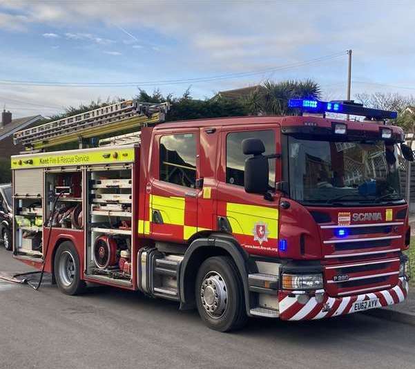 Two fire engines are at a two-vehicle crash in Paddock Wood. Picture: Stock image