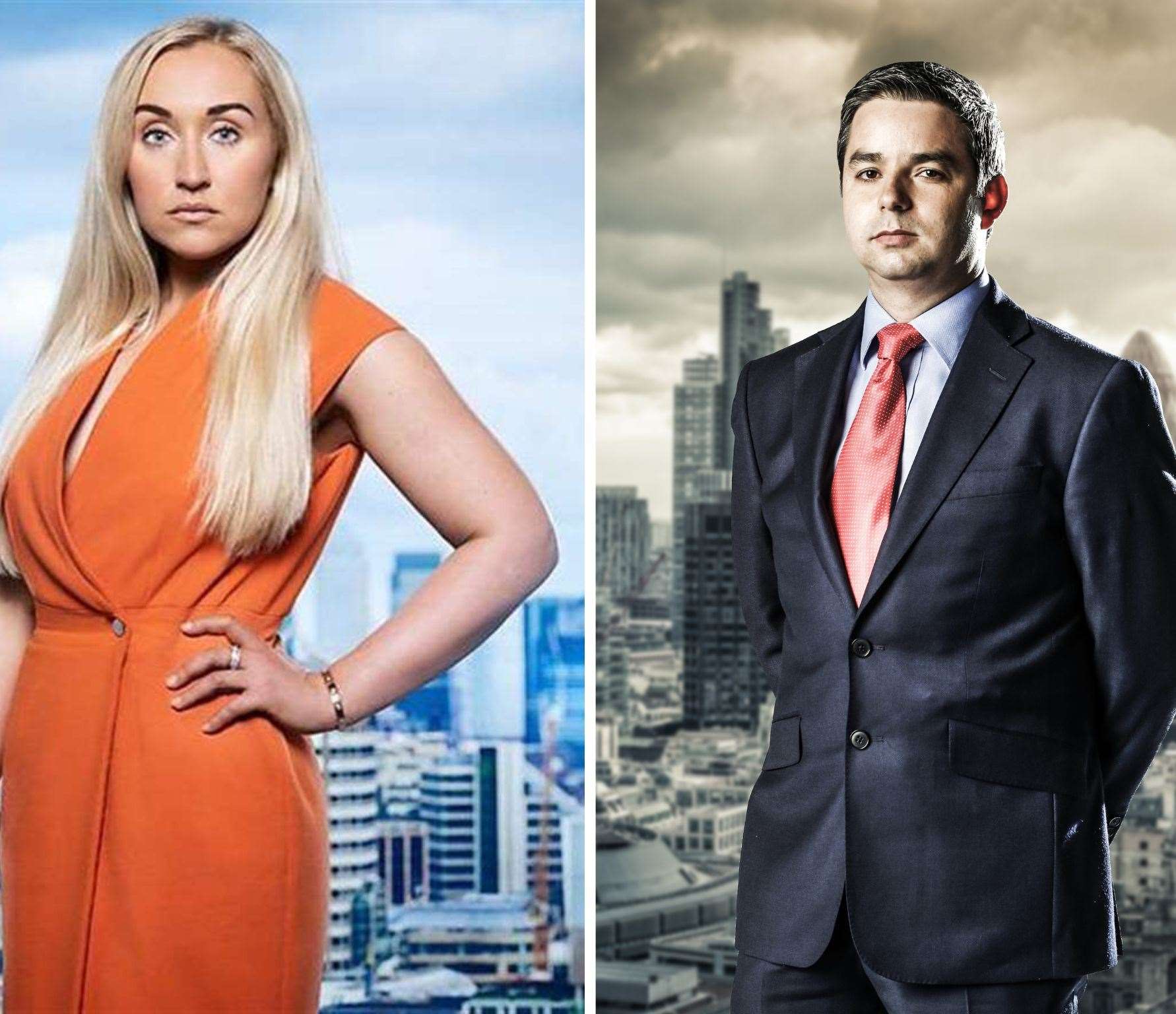 Former Kent Apprentice candidates Stephanie Affleck and Felipe Alviar-Baquero. Picture: BBC Pictures