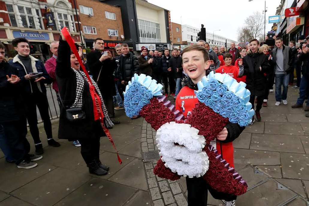 Jonjo completed the challenge at Upton Park on Saturday