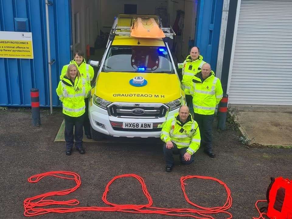 Sheppey Coastguards celebrated 200 years with rope