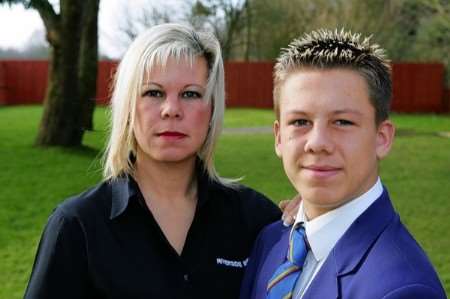 Sam Lewis and his mother, Theresa