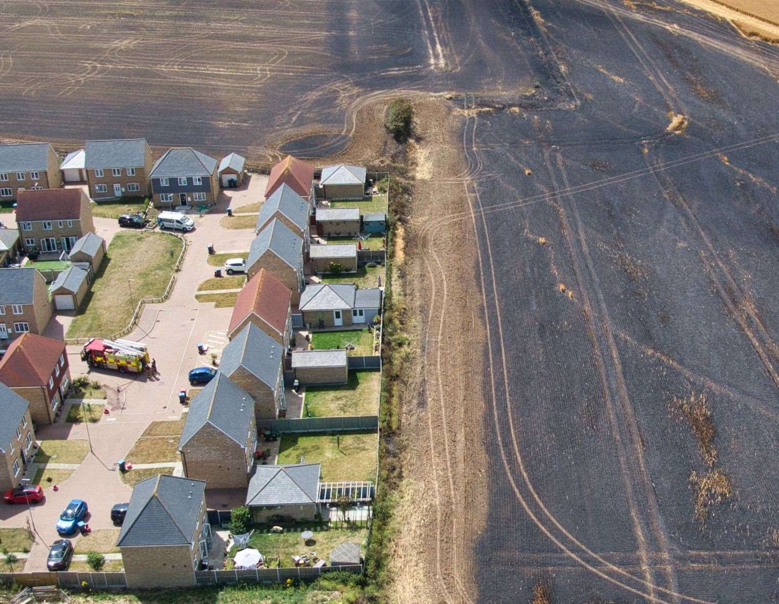 The fire happened in a wheat field in Spitfire Way, Manston. Picture: Get Wild