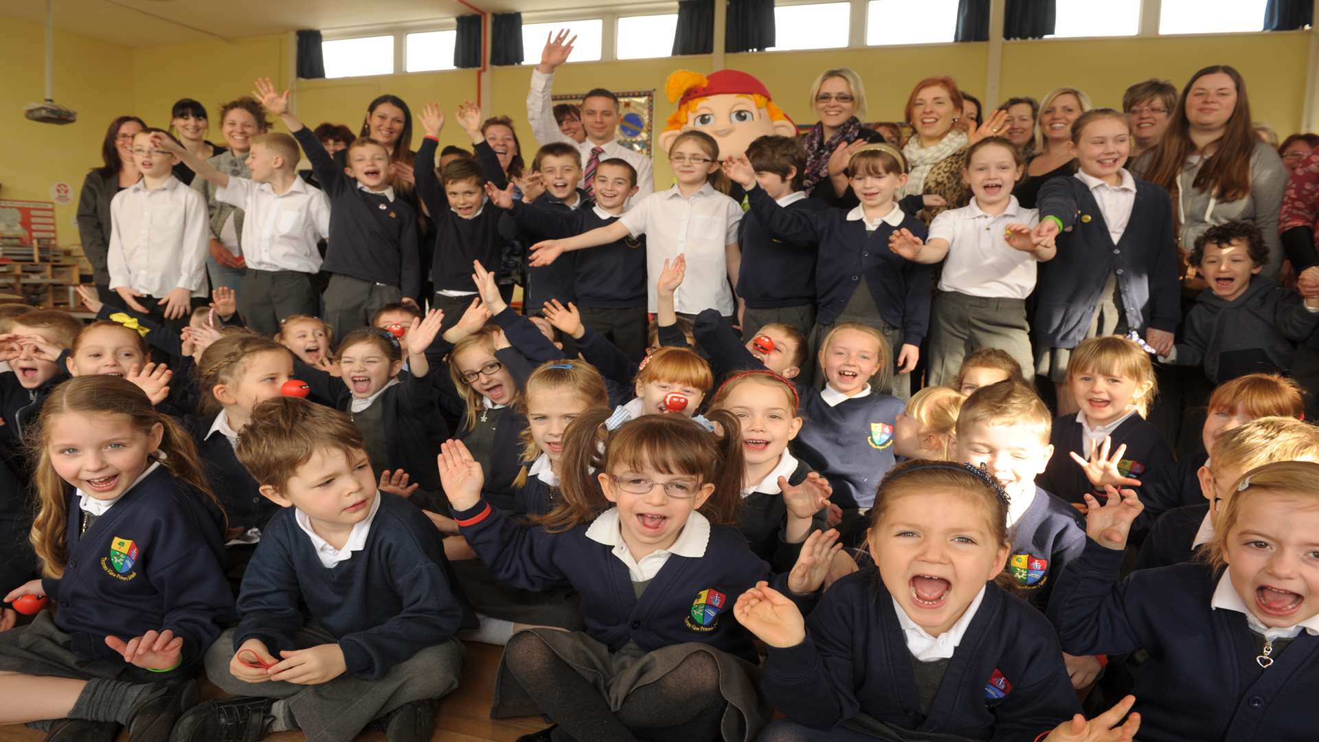 Party time at Thames View Primary School for the walking bus birthday breakfast.