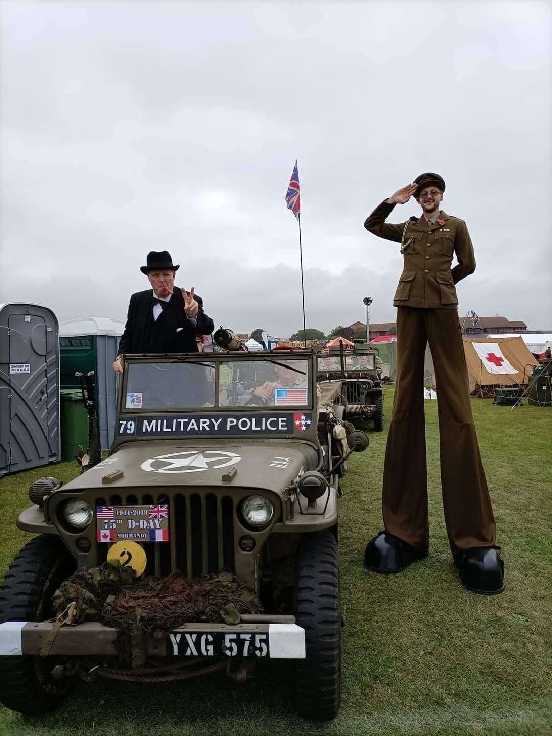 Stilt-walking military officer Nick Cook will be special guest at Sheerness Town Council's Platinum Jubilee Picnic at Beachfields on Sunday