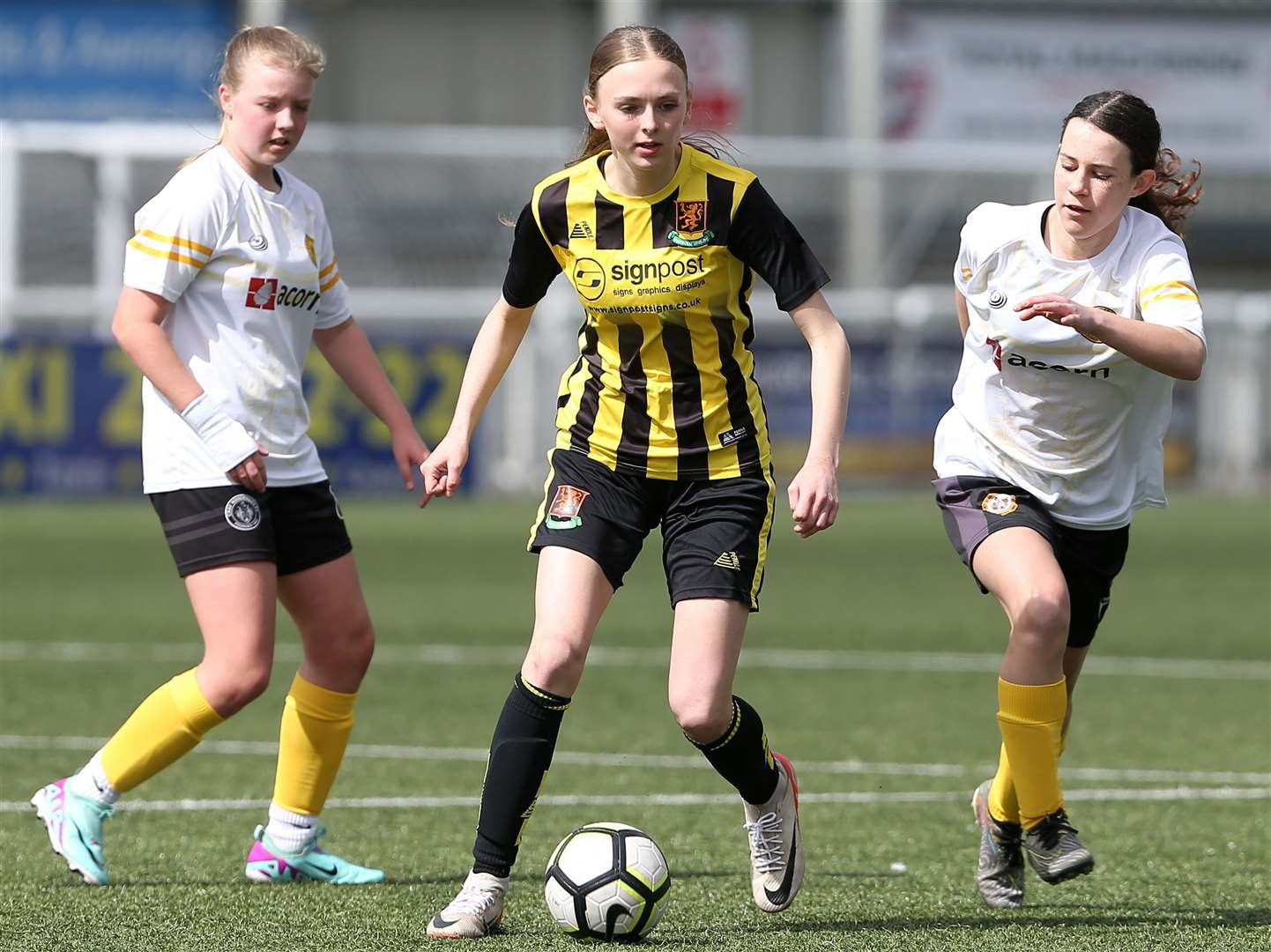 Action from the Kent Merit Under-14 Girls Cup Final between Cray Wanderers and Foots Cray Lions. Picture: PSP Images