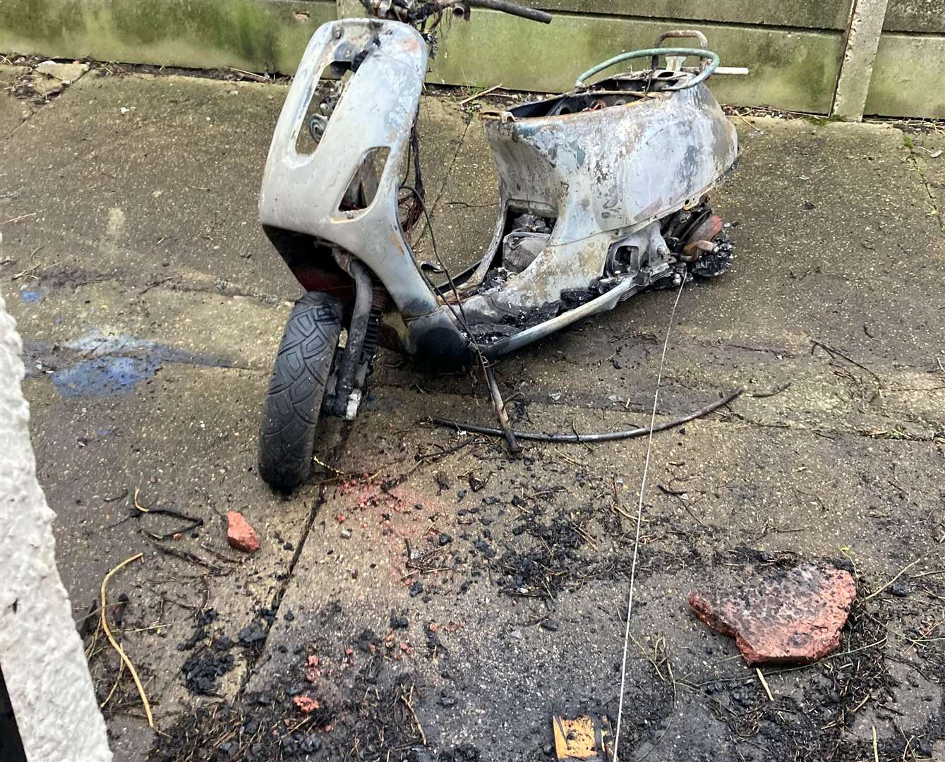 Lottie's Vespa scooter was destroyed in the fire