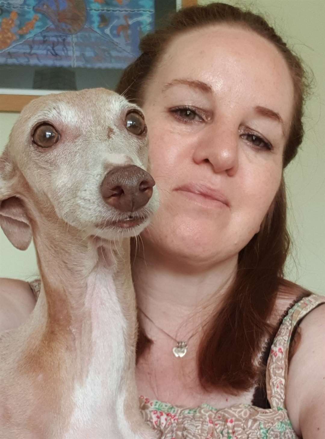 Katie Hawkins with her pet Lola