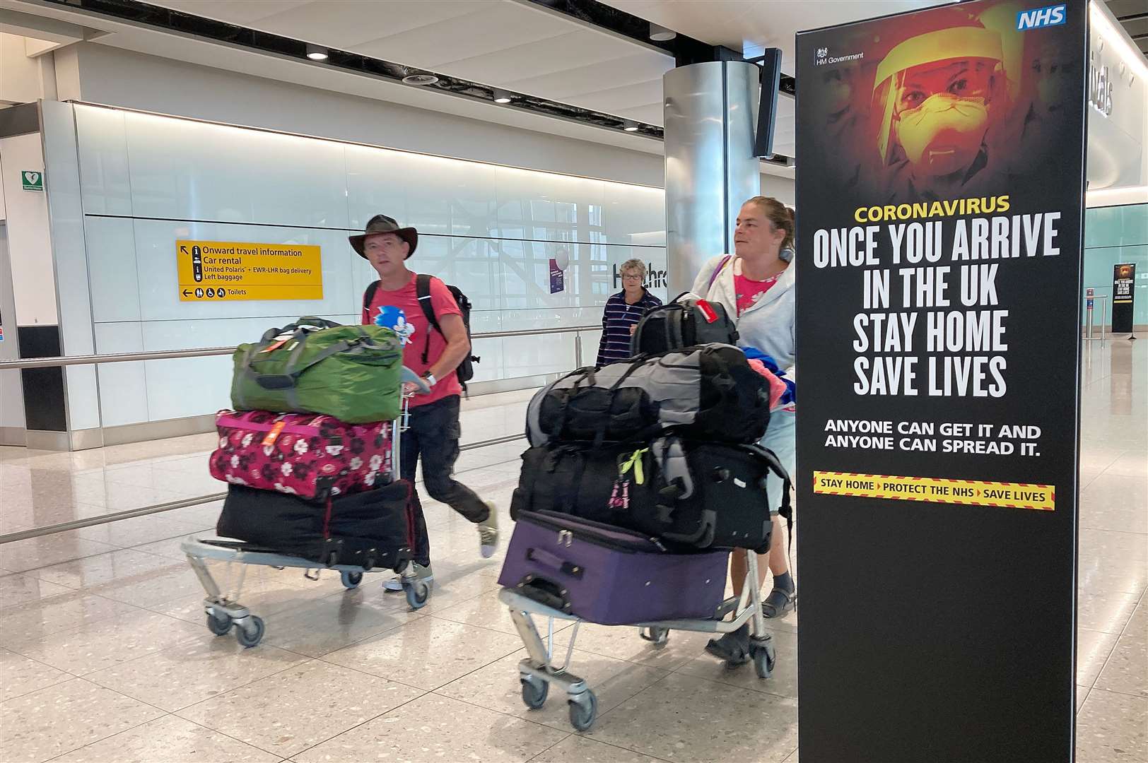 A 14-day quarantine for those arriving in the UK took effect on June 8 (Kirsty O’Connor/PA Wire)