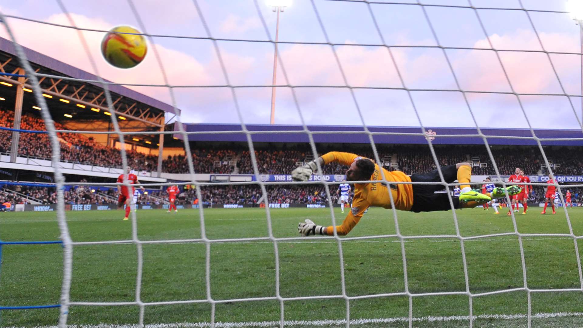 Charlie Austin beats Ben Hamer from distance. Picture: Keith Gillard.