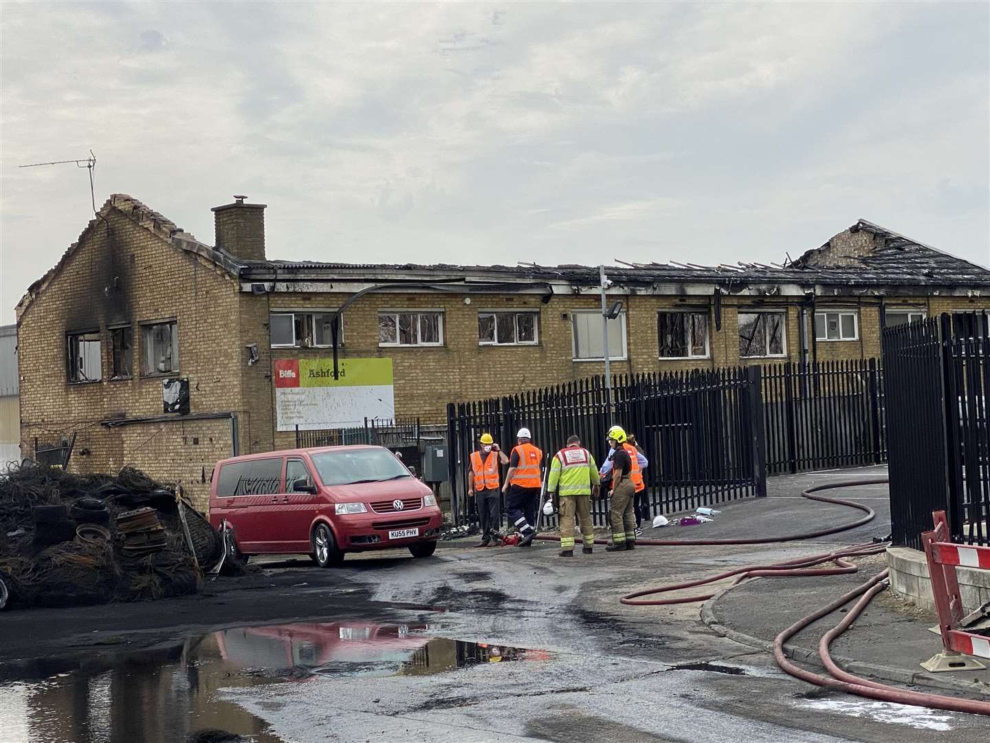 Biffa's warehouse has been destroyed. Photo: Steve Salter