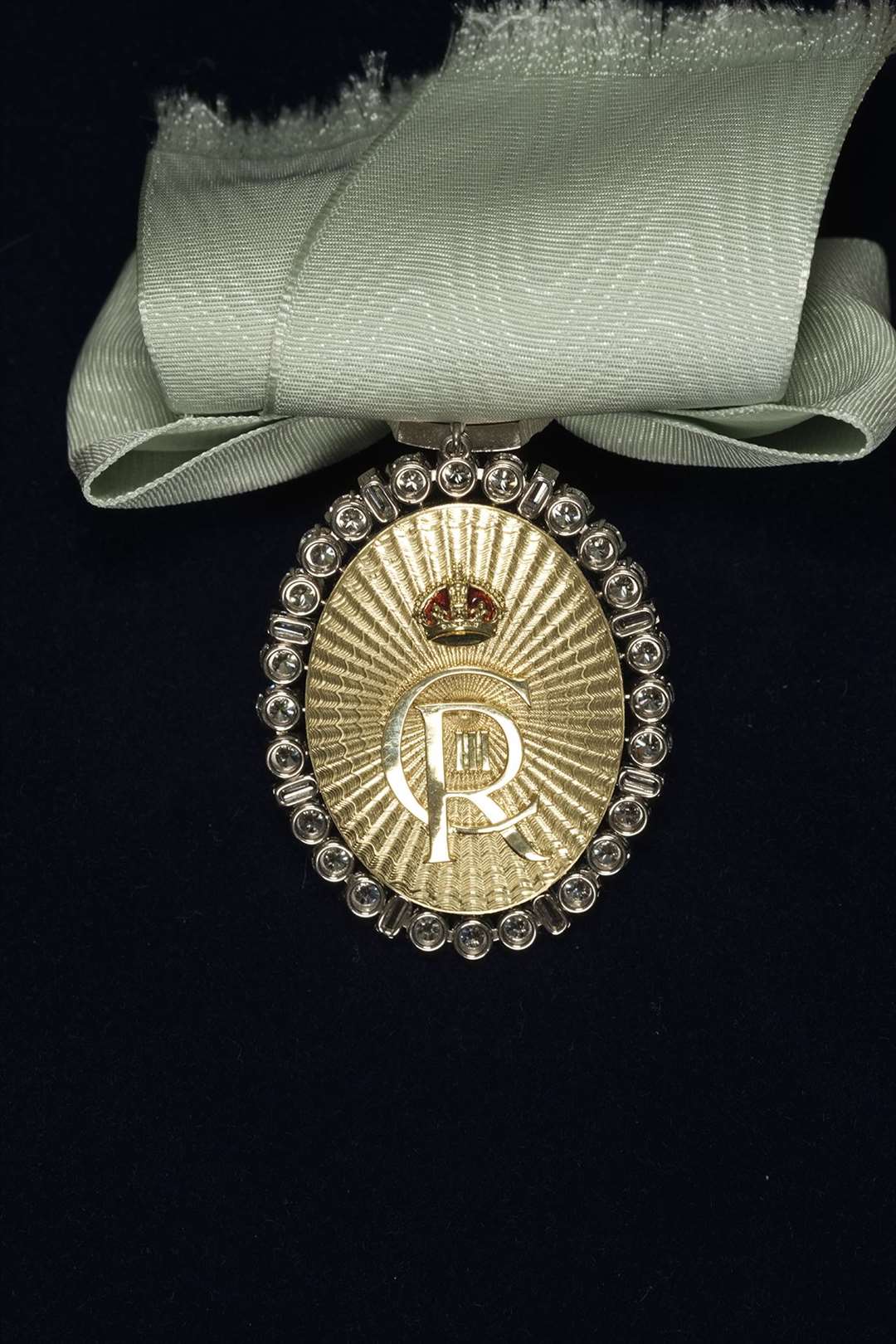 The reverse of the King’s Family Order worn by the Queen for the first time (Buckingham Palace/PA)