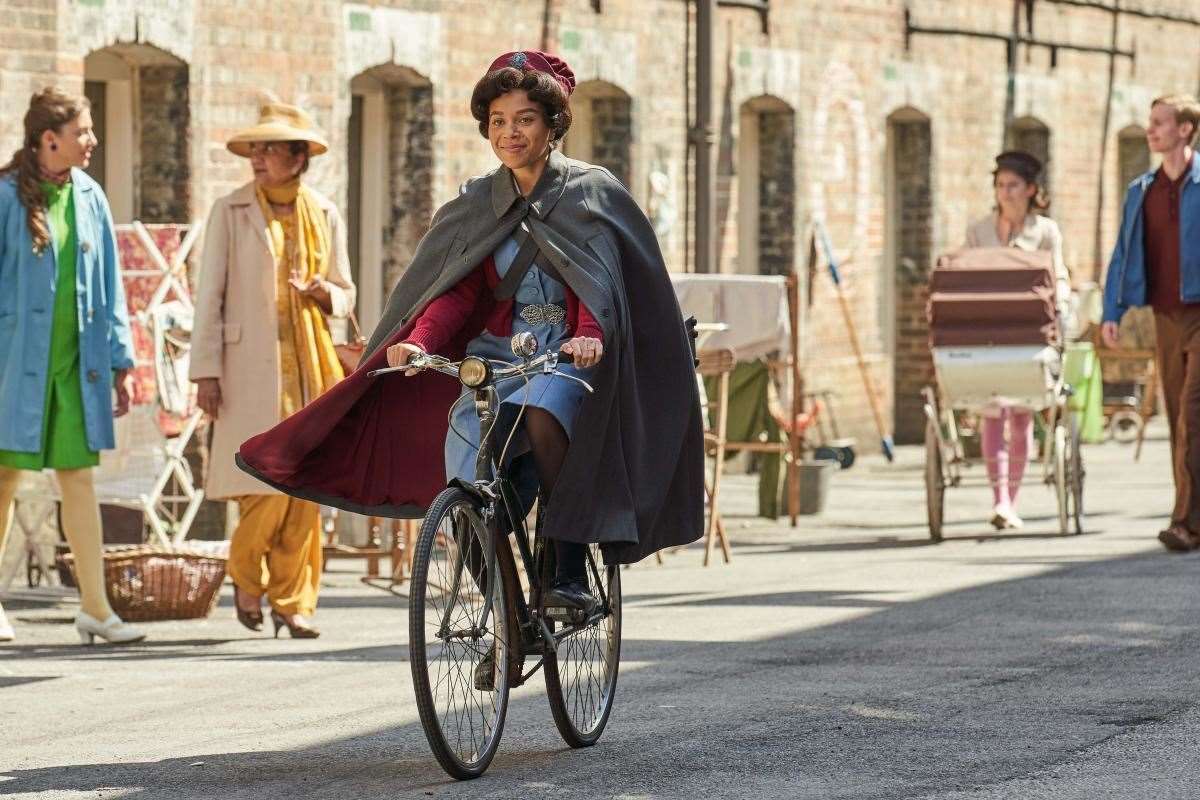 Behind the scenes cast and filming shots from Call the Midwife Photo: Chatham Historic Dockyard Trust