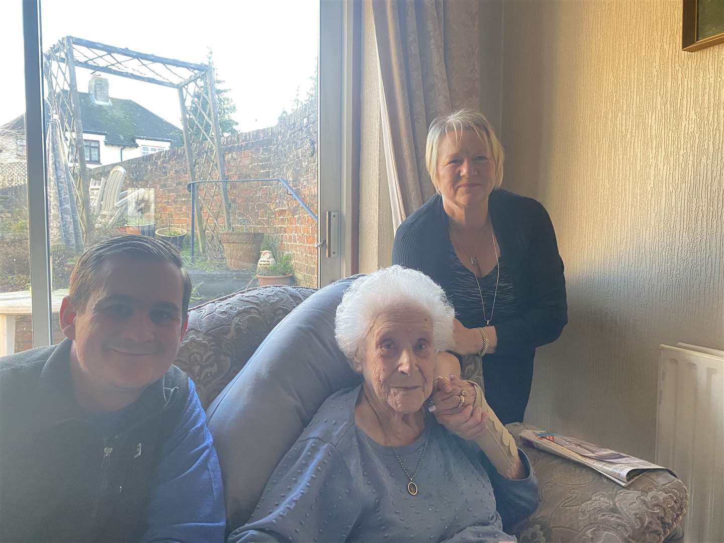 Gladys with friend Taylor Rothwell and niece Tina Robson