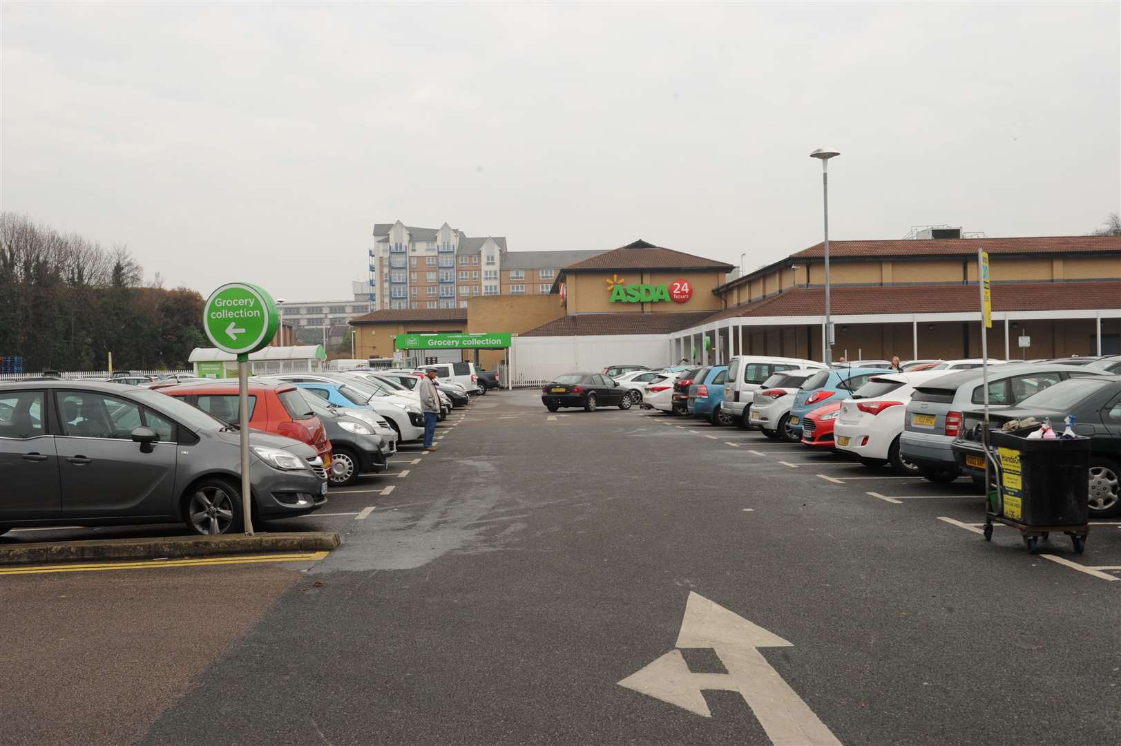 The car park at Asda, Gravesend