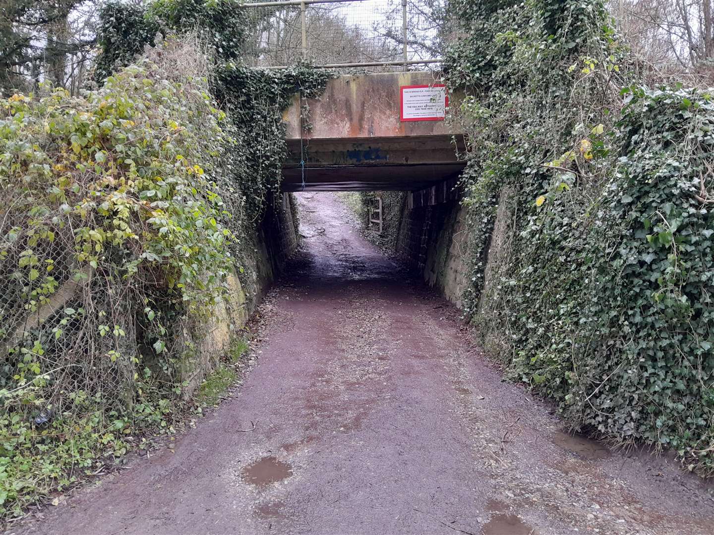 At least the water has stopped flowing under the railway bridge