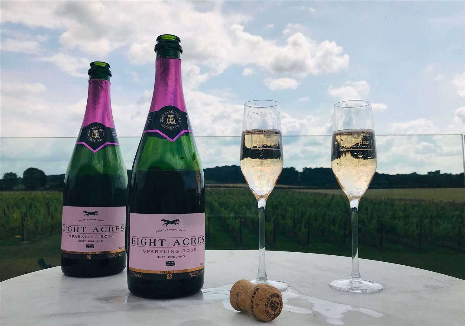 Hush Heath's Eight Acres Sparkling Rose with the Co-op