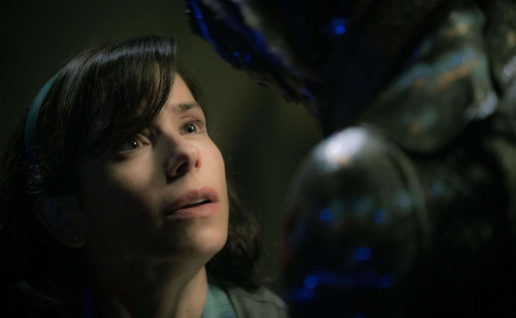 Sally Hawkins as Elisa Esposito and Doug Jones as the creature in The Shape of Water. Picture: PA Photo/Twentieth Century Fox Film Corporation/Kerry Hayes