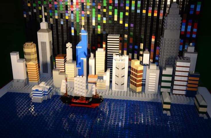 The LEGO model of Hong Kong at the exhibition at Chatham Historic Dockyard in 2018. Picture: Chris Davey